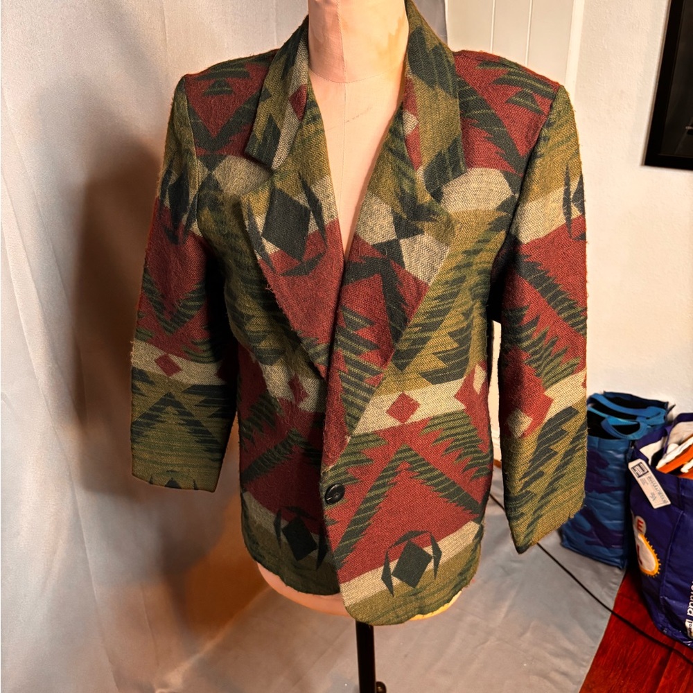 Geometric Patterned Blazer